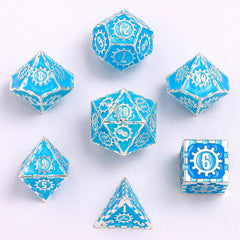 Gears of Fate Solid Metal Dice Set-Glow in the dark | Gear Gaming Bentonville