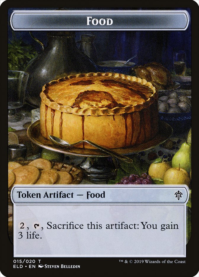 Human Cleric // Food (15) Double-Sided Token [Throne of Eldraine Tokens] | Gear Gaming Bentonville