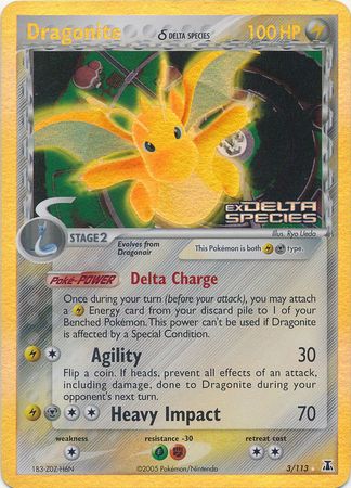 Dragonite (3/113) (Delta Species) (Stamped) [EX: Delta Species] | Gear Gaming Bentonville