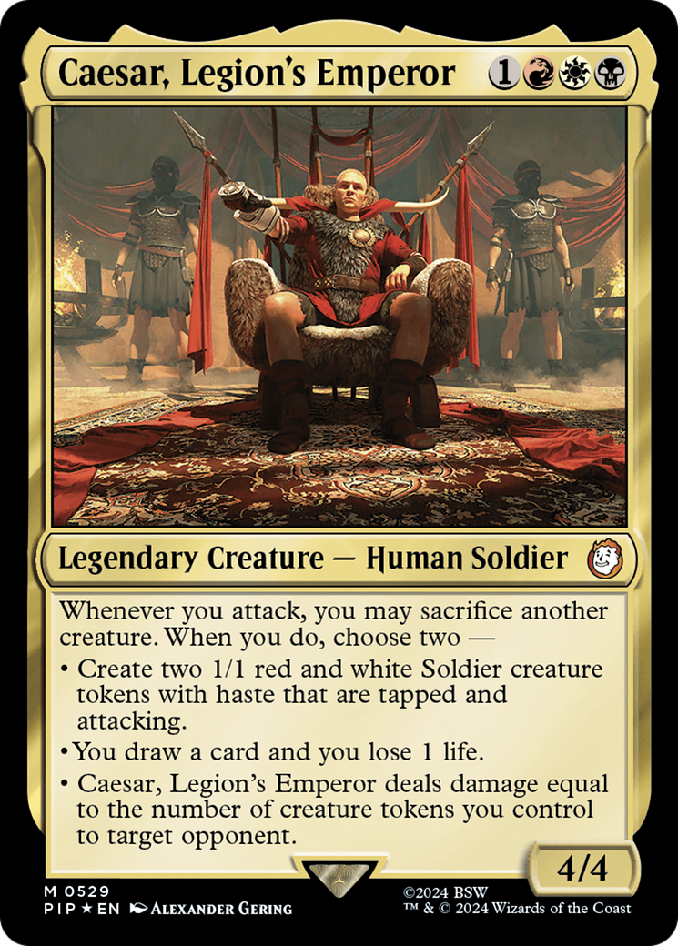 Caesar, Legion's Emperor (Surge Foil) [Fallout] | Gear Gaming Bentonville