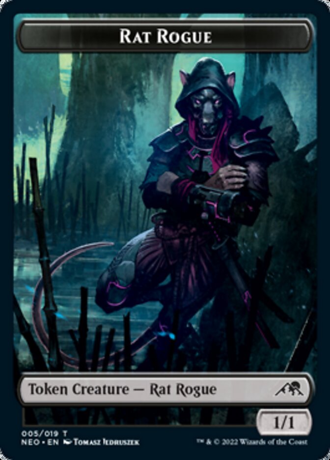 Spirit (002) // Rat Rogue Double-Sided Token [Kamigawa: Neon Dynasty Tokens] | Gear Gaming Bentonville