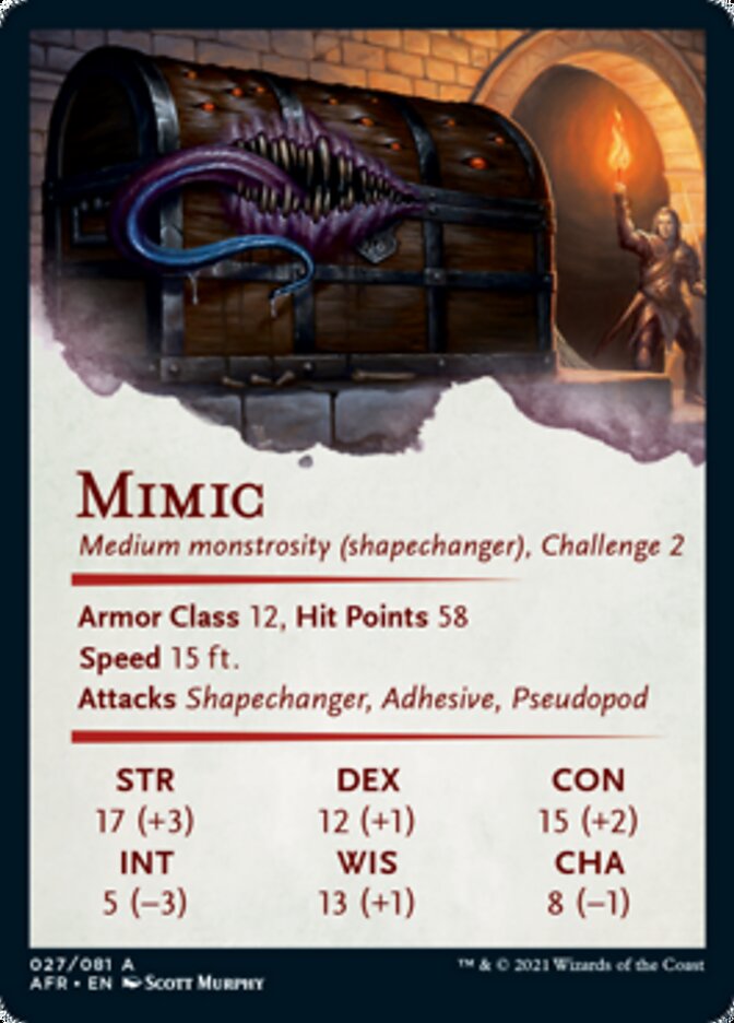 Mimic Art Card [Dungeons & Dragons: Adventures in the Forgotten Realms Art Series] | Gear Gaming Bentonville