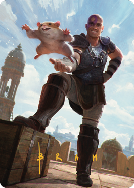 Minsc & Boo, Timeless Heroes Art Card (72) (Gold-Stamped Signature) [Commander Legends: Battle for Baldur's Gate Art Series] | Gear Gaming Bentonville