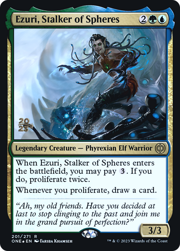 Ezuri, Stalker of Spheres [Phyrexia: All Will Be One Prerelease Promos] | Gear Gaming Bentonville