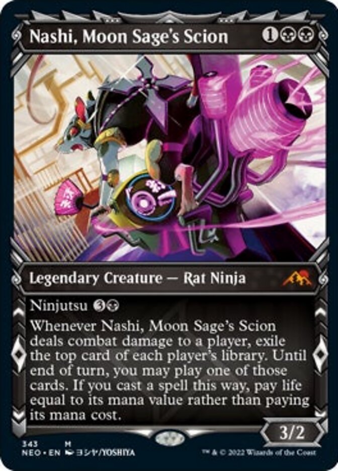 Nashi, Moon Sage's Scion (Showcase Ninja) [Kamigawa: Neon Dynasty] | Gear Gaming Bentonville