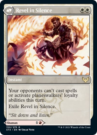 Flamescroll Celebrant // Revel in Silence [Strixhaven: School of Mages Prerelease Promos] | Gear Gaming Bentonville