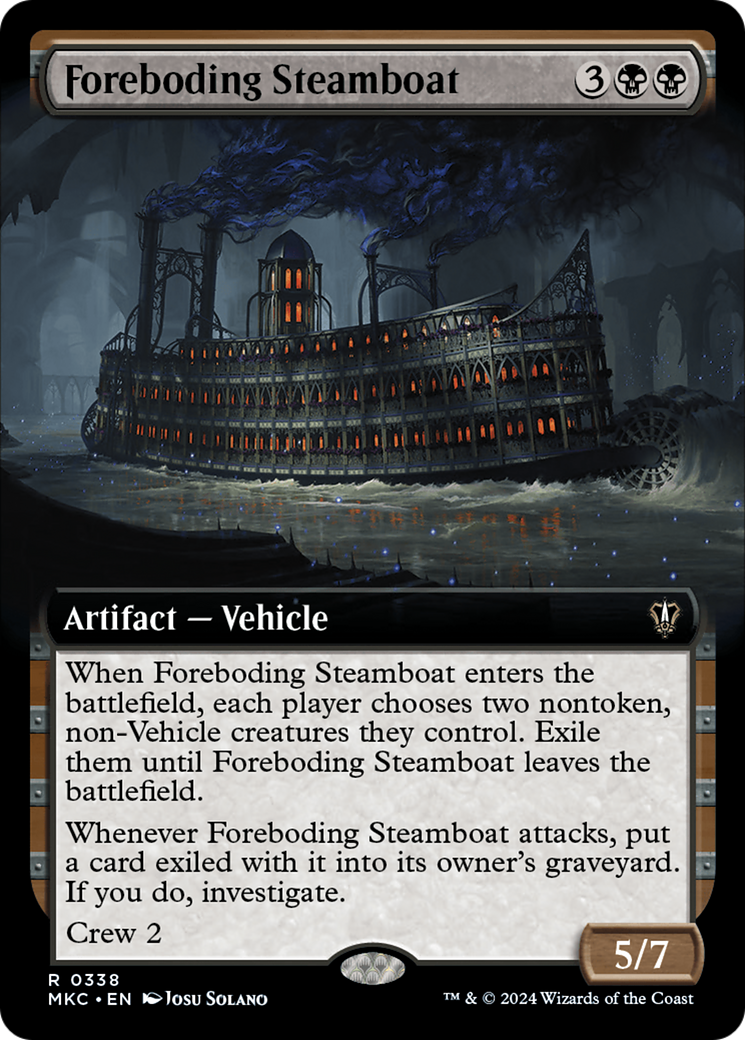 Foreboding Steamboat (Extended Art) [Murders at Karlov Manor Commander] | Gear Gaming Bentonville