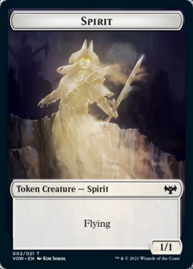Wolf (011) // Spirit (002) Double-Sided Token [Innistrad: Crimson Vow Tokens] | Gear Gaming Bentonville