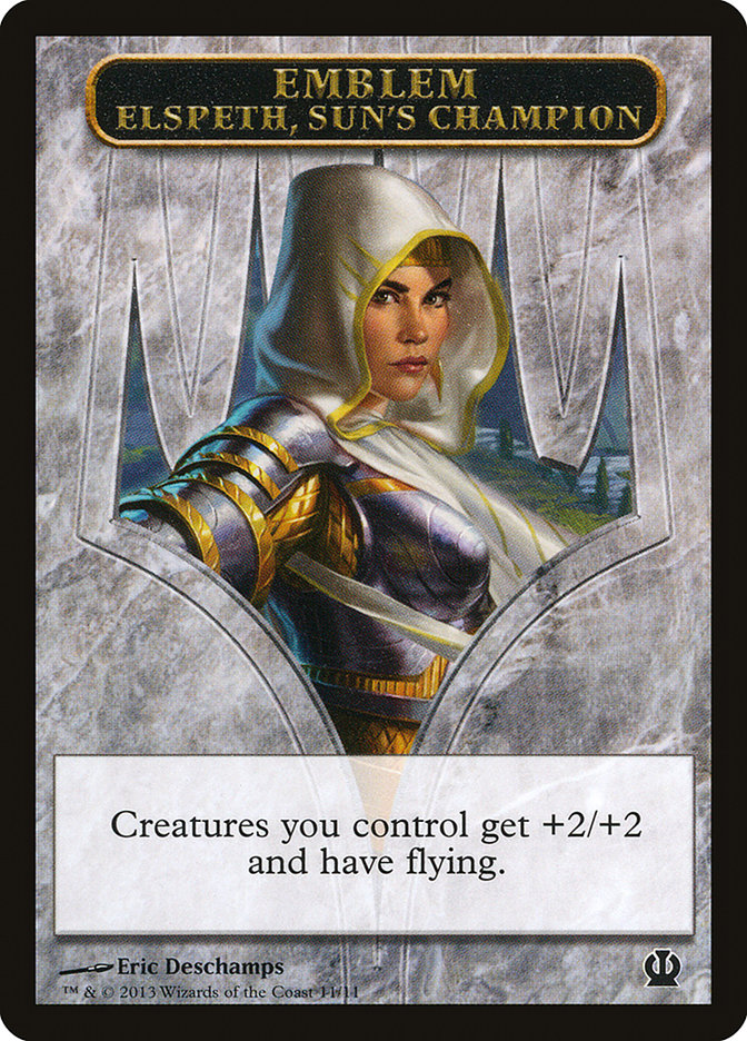 Elspeth, Sun's Champion Emblem [Theros Tokens] | Gear Gaming Bentonville