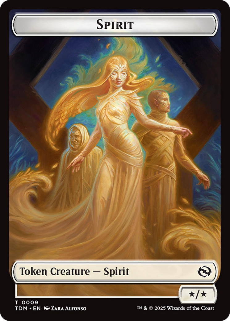 Spirit (0008) // Spirit (0009) Double-Sided Token [Tarkir: Dragonstorm Tokens] | Gear Gaming Bentonville