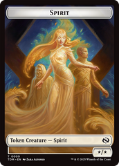 Spirit (0008) // Spirit (0009) Double-Sided Token [Tarkir: Dragonstorm Tokens] | Gear Gaming Bentonville
