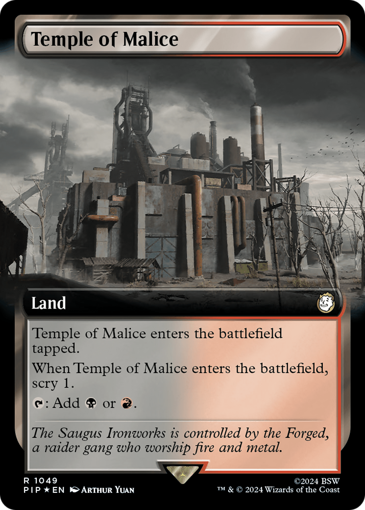 Temple of Malice (Extended Art) (Surge Foil) [Fallout] | Gear Gaming Bentonville