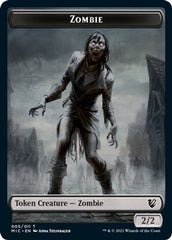 Zombie // Zombie Double-Sided Token (005 MIC/005 MID) [Innistrad: Midnight Hunt Commander Tokens] | Gear Gaming Bentonville