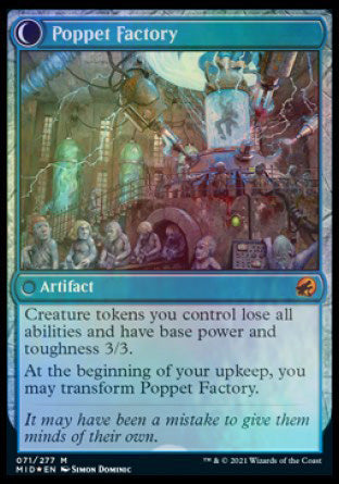Poppet Stitcher // Poppet Factory [Innistrad: Midnight Hunt Prerelease Promos] | Gear Gaming Bentonville