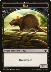 Cat Warrior (008) // Rat (003) Double-Sided Token [Commander 2017 Tokens] | Gear Gaming Bentonville