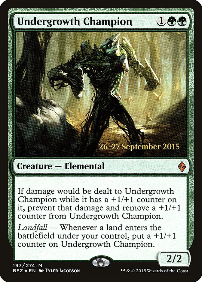 Undergrowth Champion [Battle for Zendikar Prerelease Promos] | Gear Gaming Bentonville