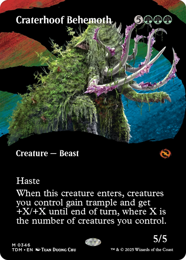 Craterhoof Behemoth (Borderless) [Tarkir: Dragonstorm] | Gear Gaming Bentonville