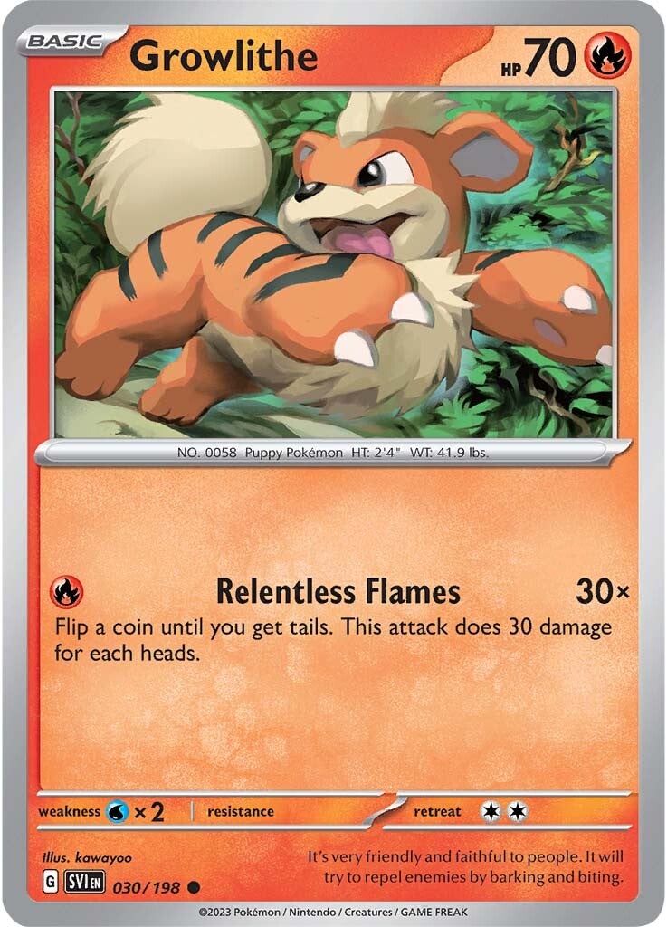 Growlithe (030/198) [Scarlet & Violet: Base Set] | Gear Gaming Bentonville