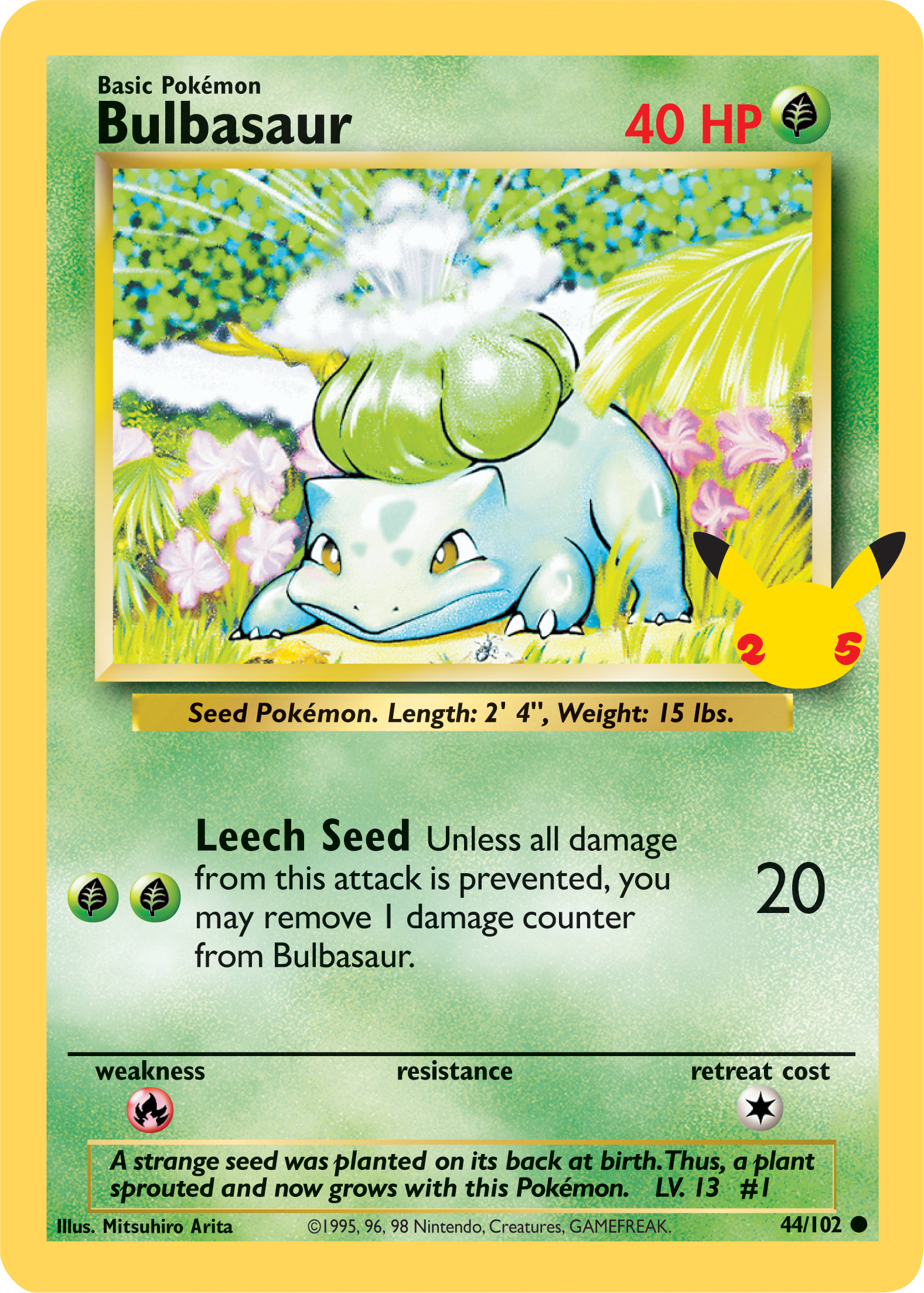 Bulbasaur (44/102) (Jumbo Card) [First Partner Pack] | Gear Gaming Bentonville