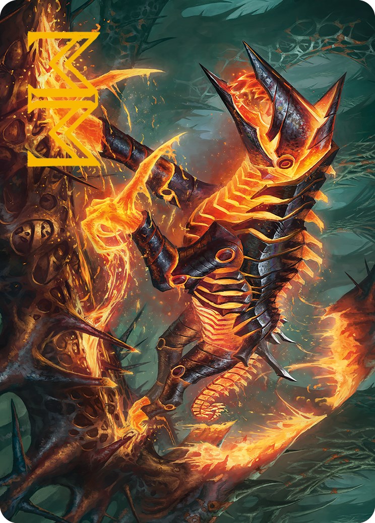 Kuldotha Cackler Art Card (Gold-Stamped Signature) [Phyrexia: All Will Be One Art Series] | Gear Gaming Bentonville
