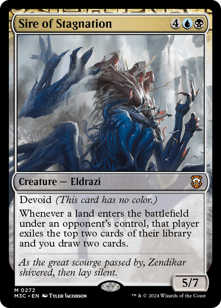 Sire of Stagnation (Ripple Foil) [Modern Horizons 3 Commander] | Gear Gaming Bentonville
