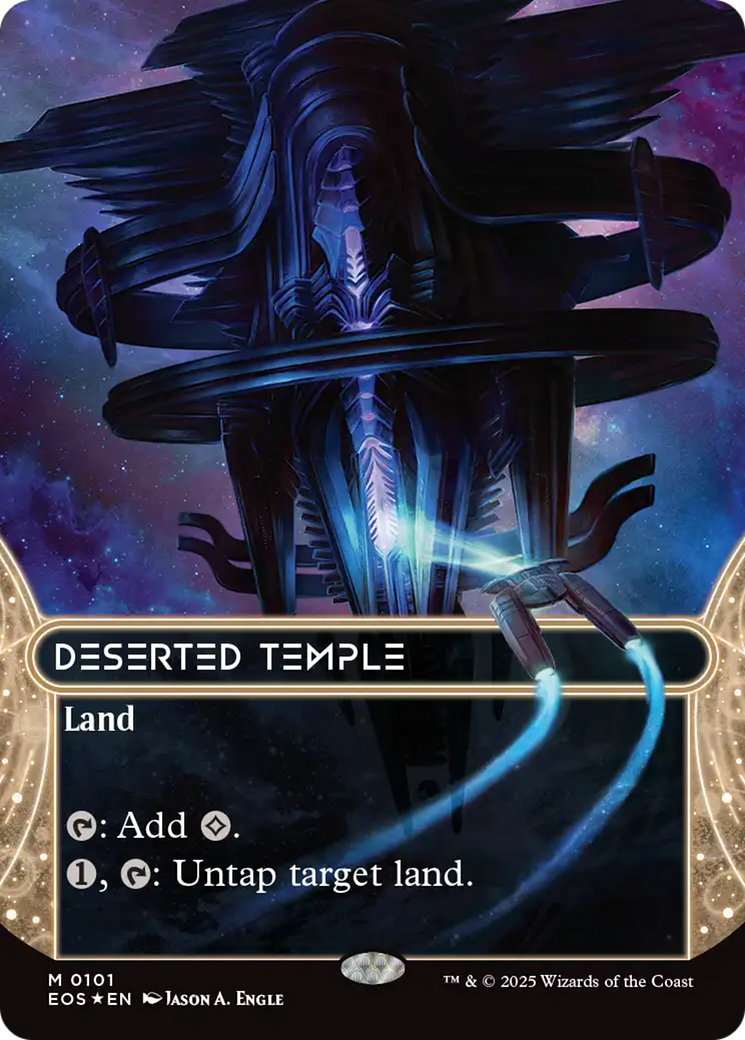 Deserted Temple (0101) (Borderless) (Galaxy Foil) [Edge of Eternities: Stellar Sights] | Gear Gaming Bentonville