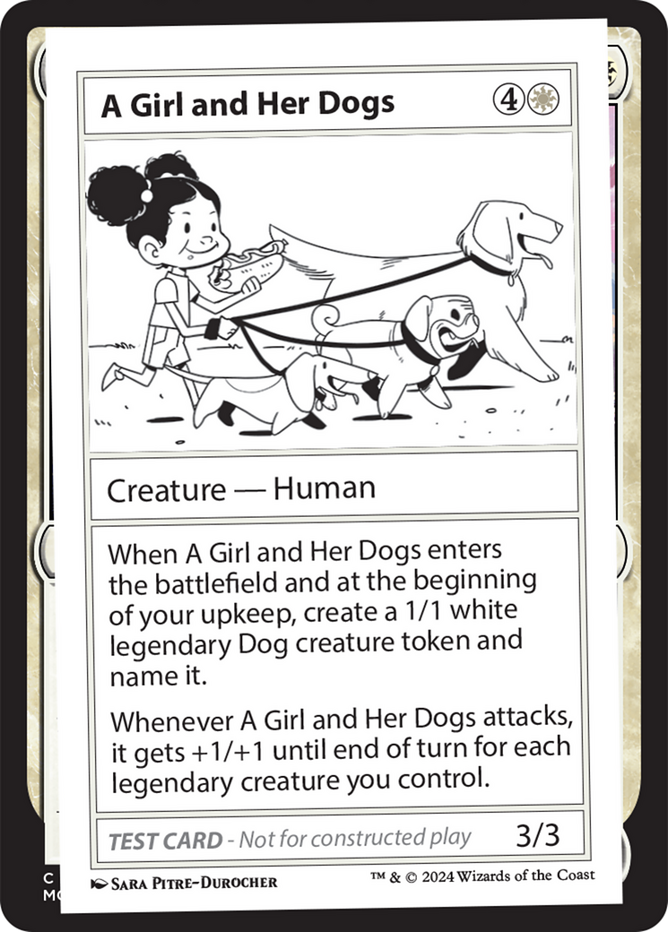 A Girl and Her Dogs [Mystery Booster 2 Playtest Cards] | Gear Gaming Bentonville