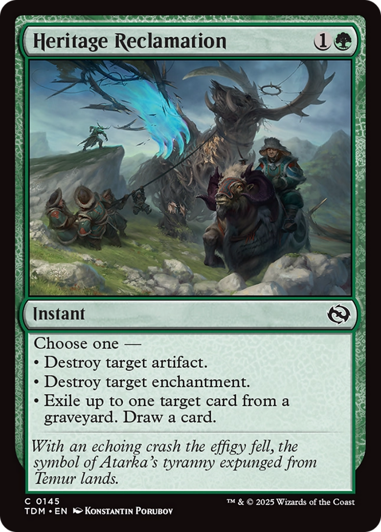 Heritage Reclamation [Tarkir: Dragonstorm] | Gear Gaming Bentonville