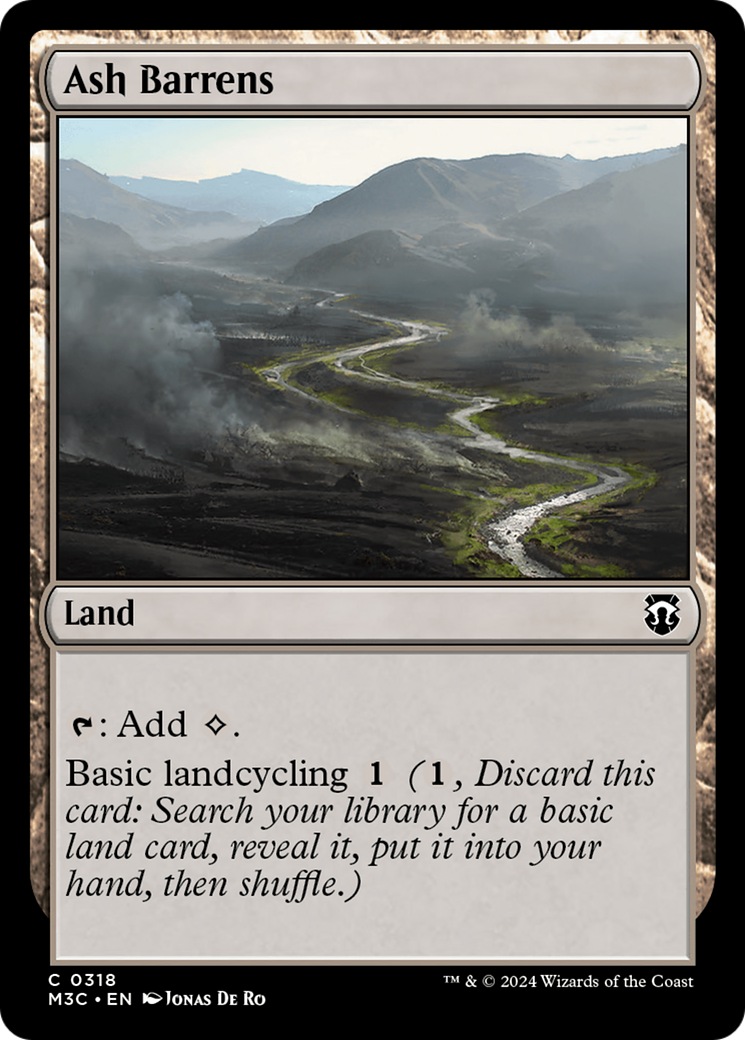 Ash Barrens (Ripple Foil) [Modern Horizons 3 Commander] | Gear Gaming Bentonville