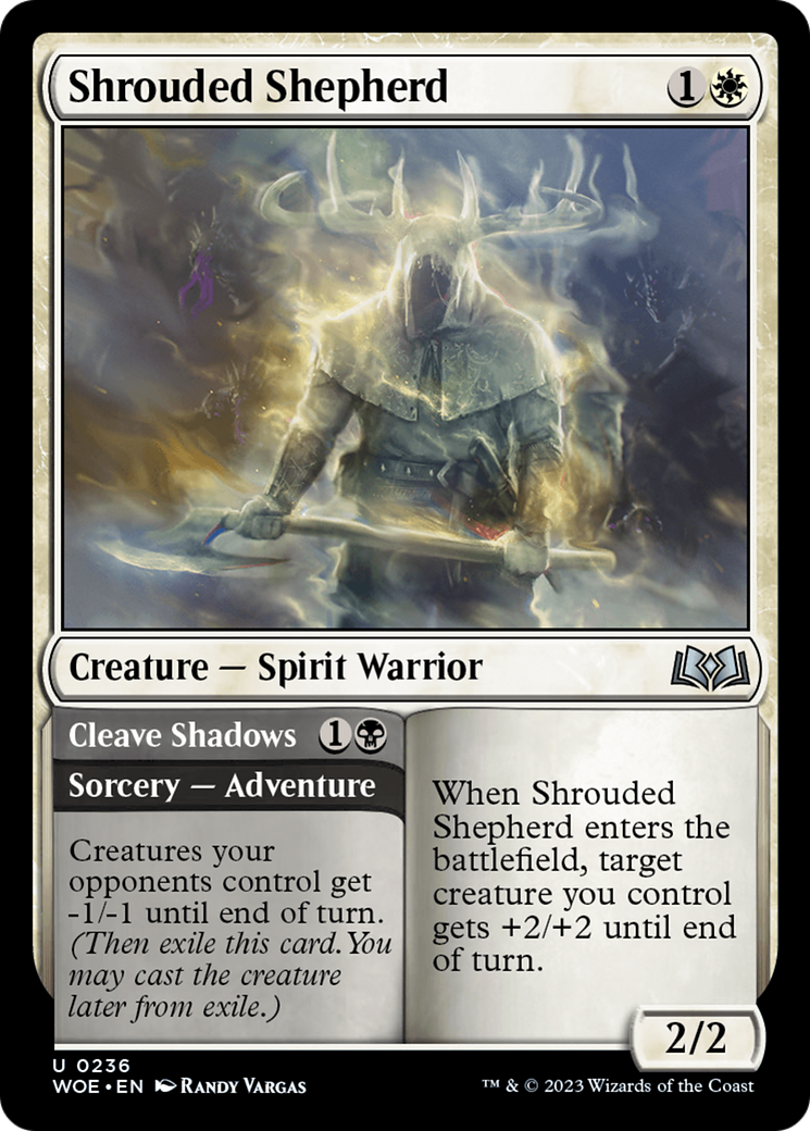 Shrouded Shepherd // Cleave Shadows [Wilds of Eldraine] | Gear Gaming Bentonville