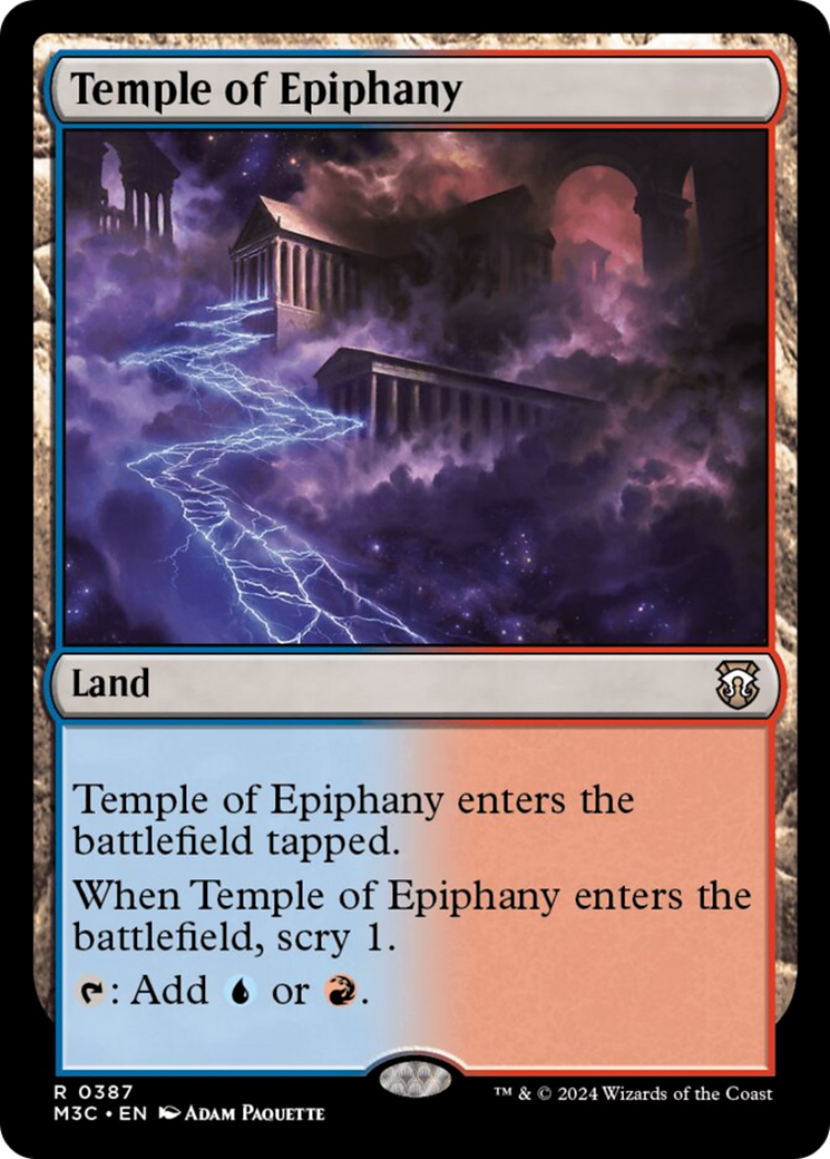 Temple of Epiphany (Ripple Foil) [Modern Horizons 3 Commander] | Gear Gaming Bentonville