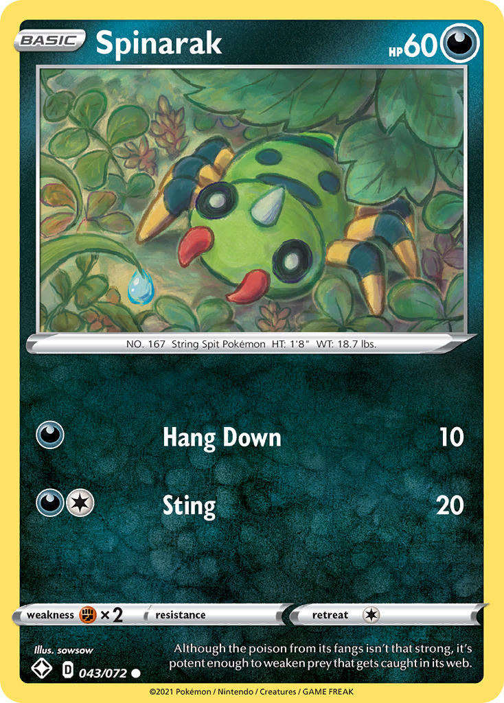 Spinarak (043/072) [Sword & Shield: Shining Fates] | Gear Gaming Bentonville