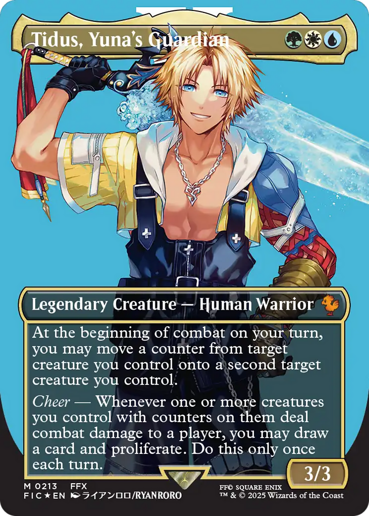 Tidus, Yuna's Guardian (Borderless) (Surge Foil) [FINAL FANTASY Commander] | Gear Gaming Bentonville