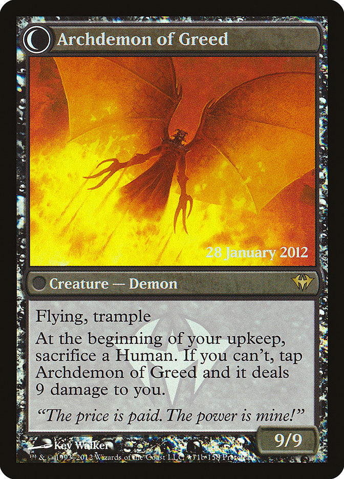 Ravenous Demon // Archdemon of Greed [Dark Ascension Prerelease Promos] | Gear Gaming Bentonville