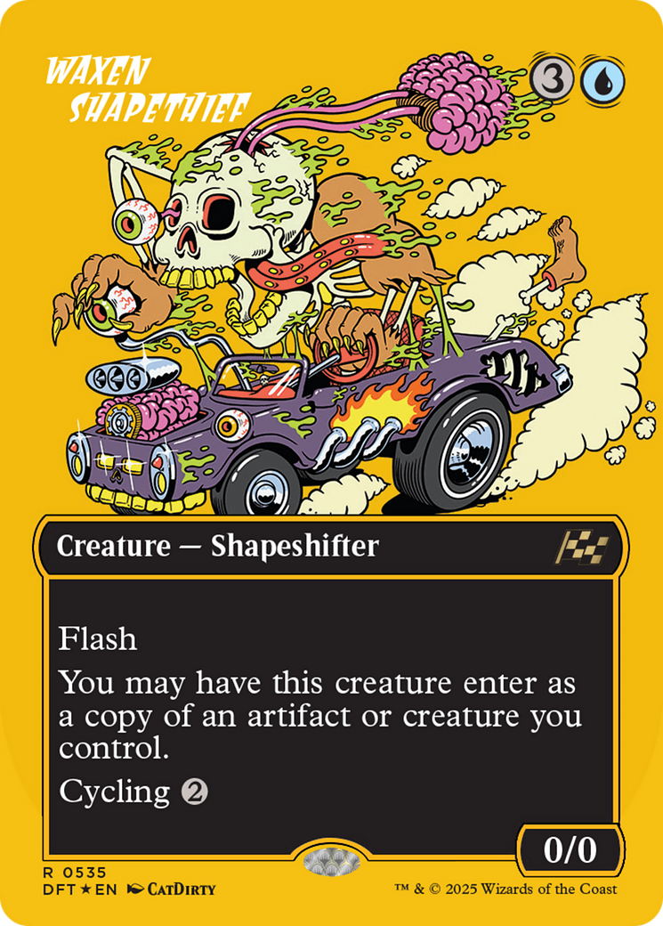 Waxen Shapethief (Borderless) (First-Place Foil) [Aetherdrift] | Gear Gaming Bentonville