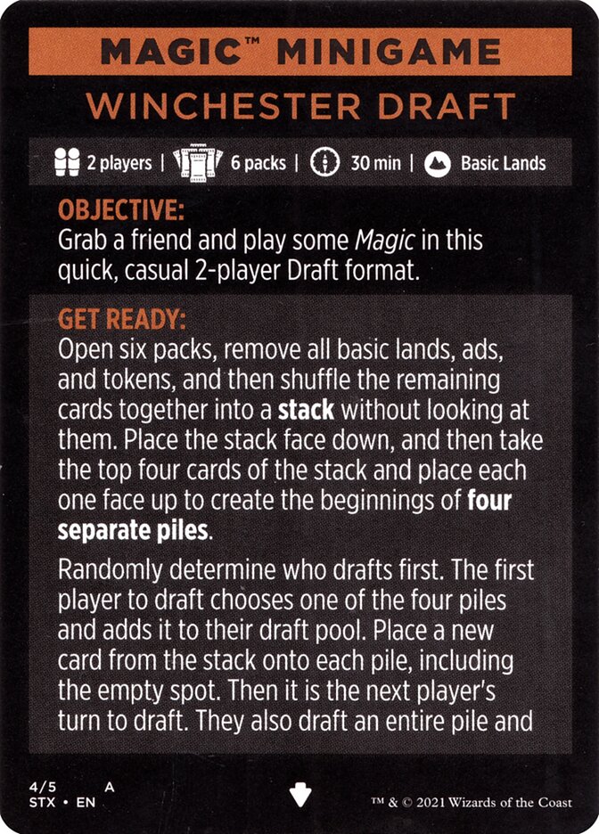 Winchester Draft (Magic Minigame) [Strixhaven: School of Mages Minigame] | Gear Gaming Bentonville