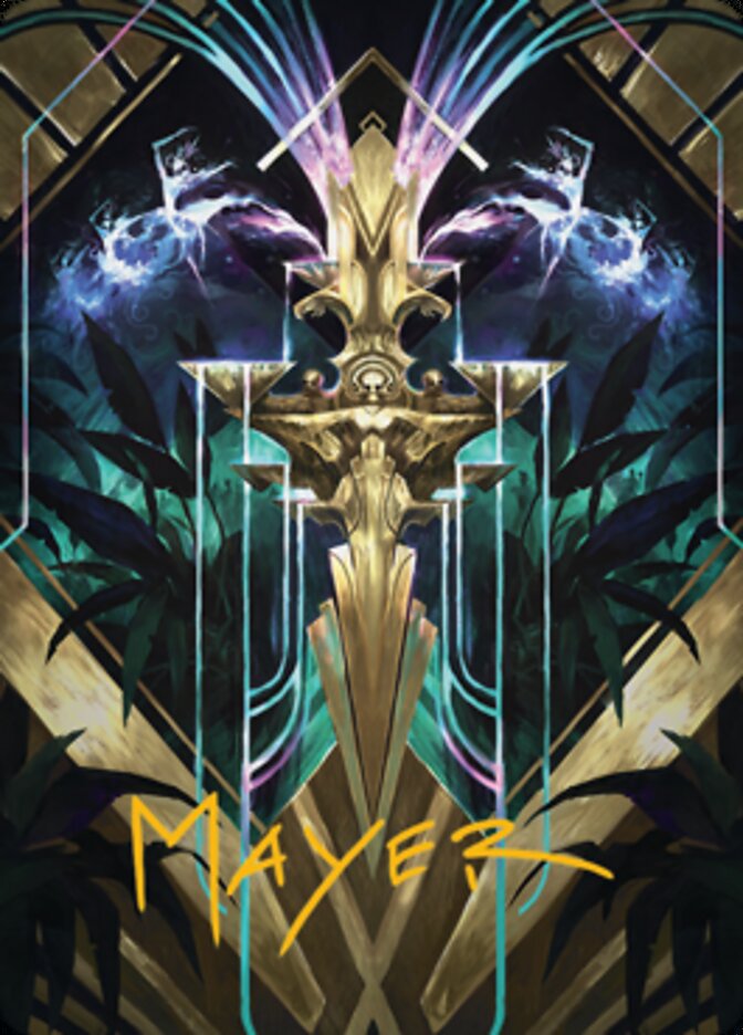 Halo Fountain Art Card (Gold-Stamped Signature) [Streets of New Capenna Art Series] | Gear Gaming Bentonville