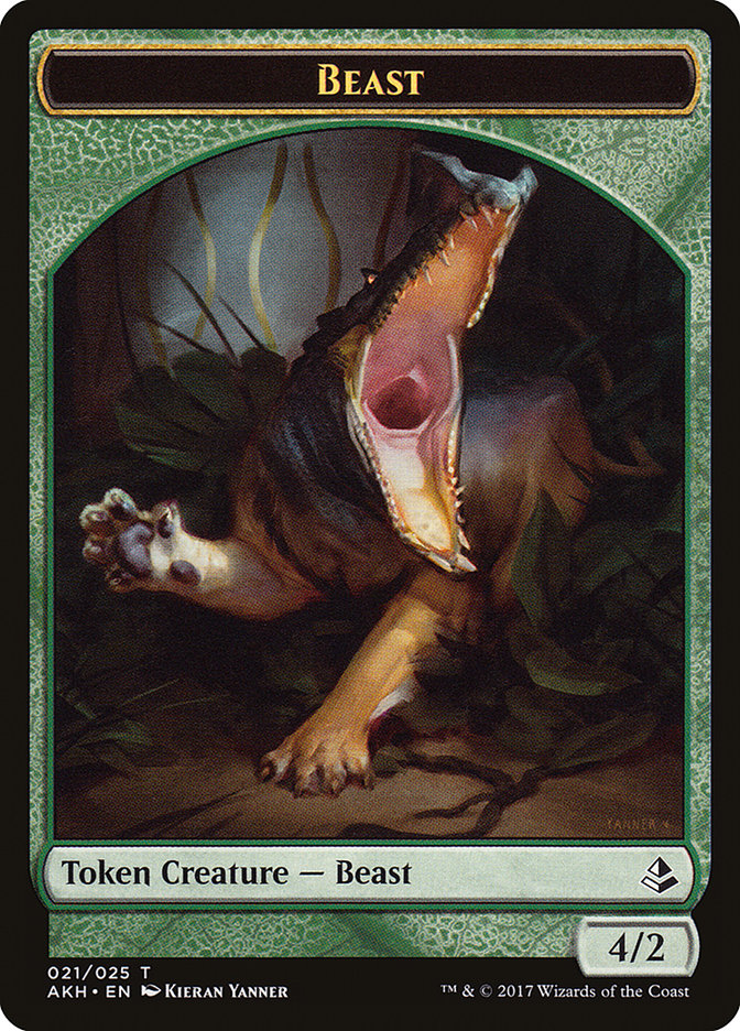 Oketra's Attendant // Beast Double-Sided Token [Amonkhet Tokens] | Gear Gaming Bentonville