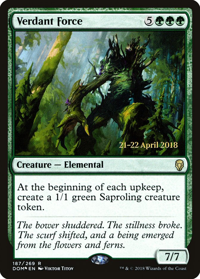 Verdant Force [Dominaria Prerelease Promos] | Gear Gaming Bentonville