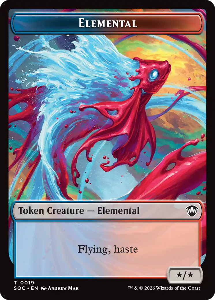 Elemental (0019) // Copy Double-Sided Token [Secrets of Strixhaven Commander Tokens] | Gear Gaming Bentonville