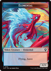 Dragon Illusion // Elemental (0019) Double-Sided Token [Secrets of Strixhaven Commander Tokens] | Gear Gaming Bentonville