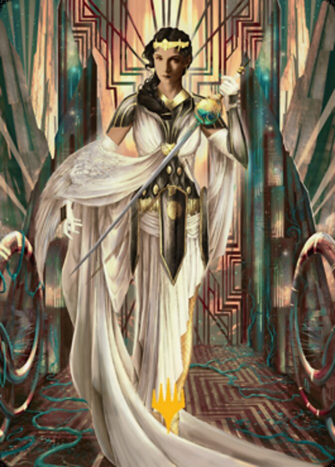 Elspeth Resplendent 2 Art Card (Gold-Stamped Signature) [Streets of New Capenna Art Series] | Gear Gaming Bentonville