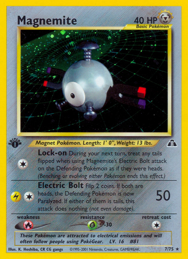 Magnemite (7/75) [Neo Discovery 1st Edition] | Gear Gaming Bentonville