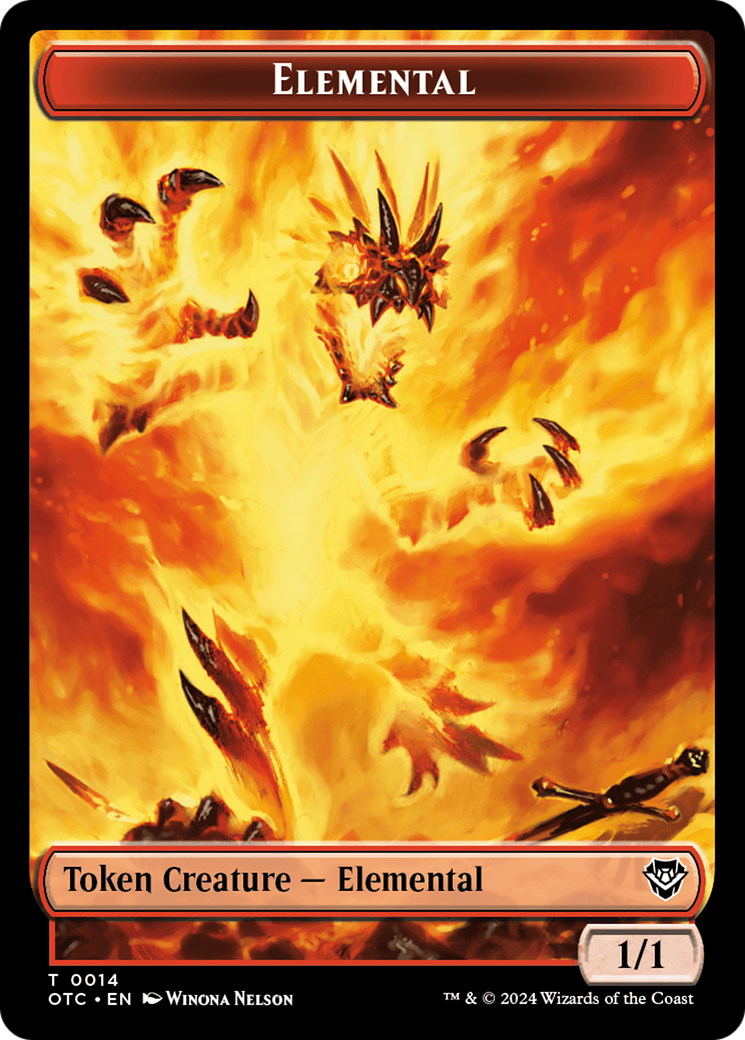 Bird Illusion // Elemental (0014) Double-Sided Token [Outlaws of Thunder Junction Commander Tokens] | Gear Gaming Bentonville