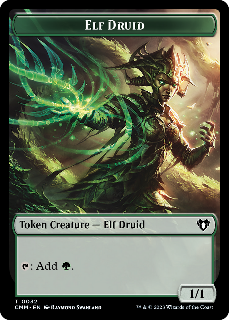 Elemental (0024) // Elf Druid Double-Sided Token [Commander Masters Tokens] | Gear Gaming Bentonville