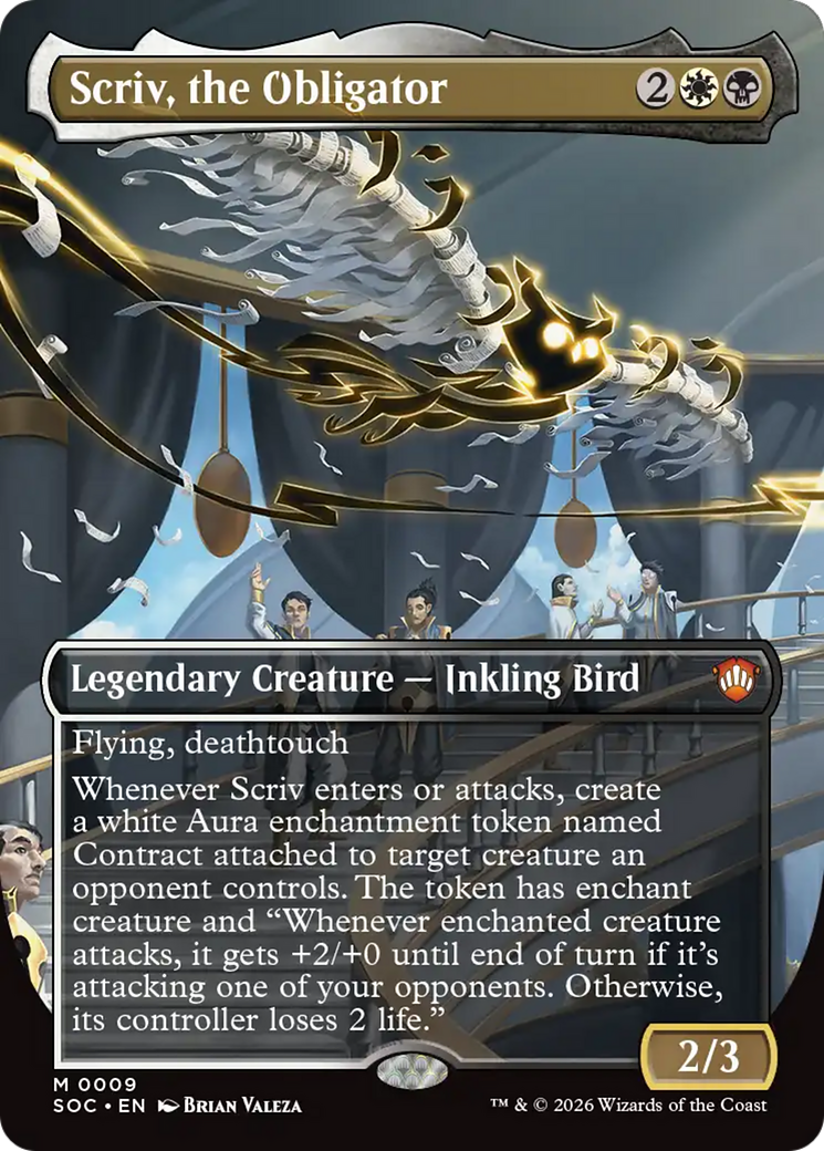 Scriv, the Obligator (Borderless) [Secrets of Strixhaven Commander] | Gear Gaming Bentonville