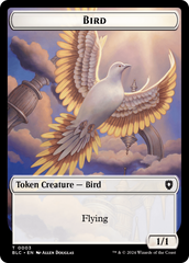 Storm Crow // Bird (003) Double-Sided Token [Bloomburrow Commander Tokens] | Gear Gaming Bentonville