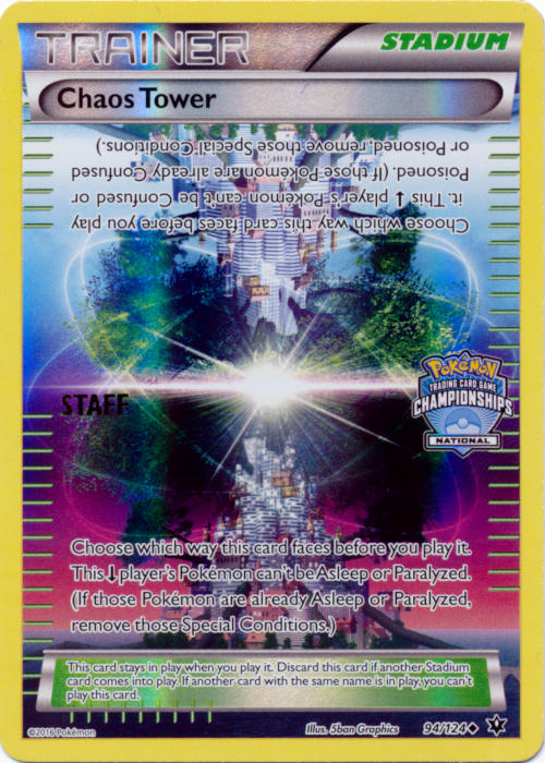 Chaos Tower (94/124) (National Championship Promo Staff) [XY: Fates Collide] | Gear Gaming Bentonville