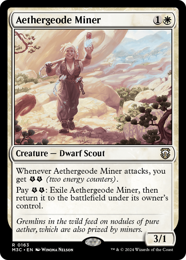 Aethergeode Miner (Ripple Foil) [Modern Horizons 3 Commander] | Gear Gaming Bentonville