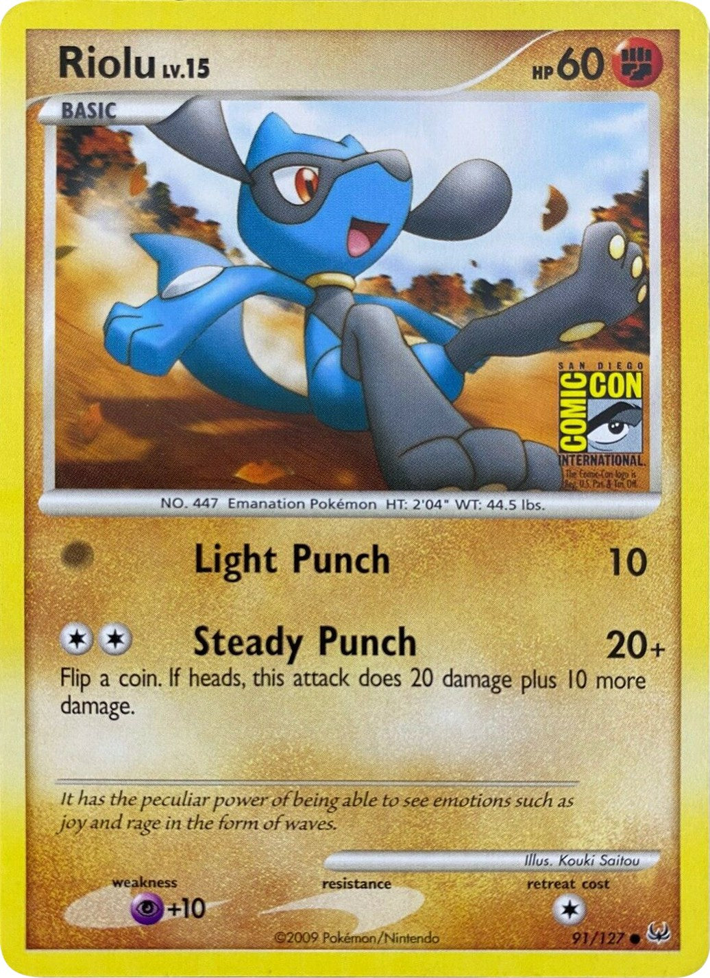Riolu (91/127) (SDCC 2009) [Platinum: Base Set] | Gear Gaming Bentonville